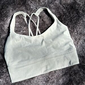 Lululemon energy longline sports bra grey dye everlux 6